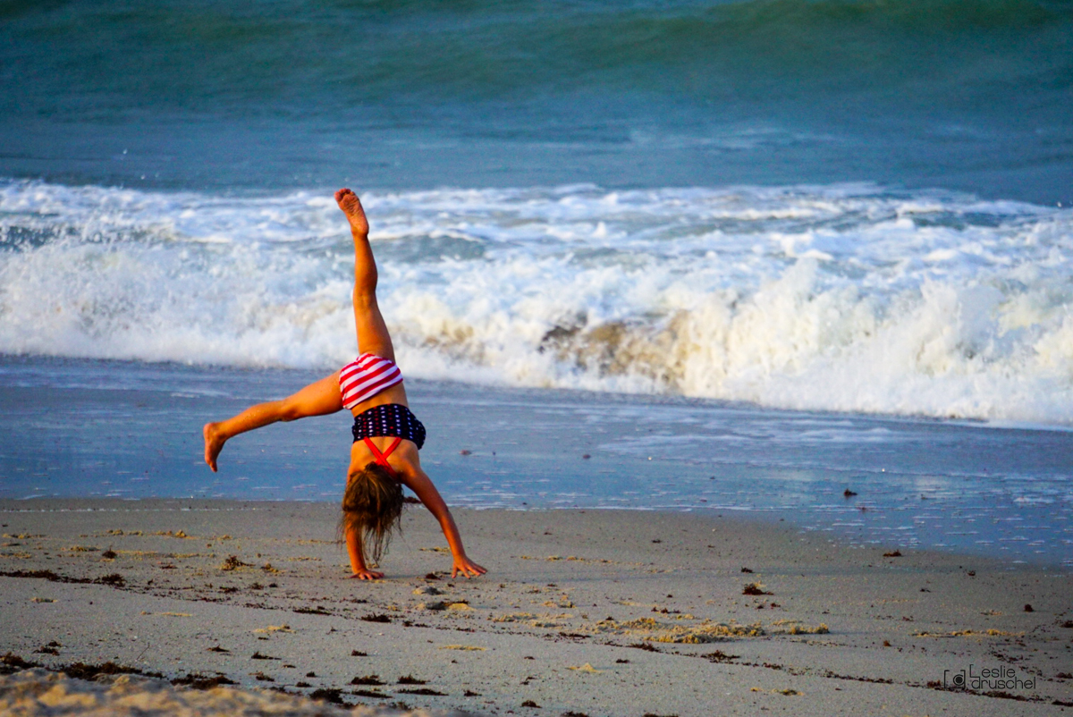 Cartwheeling on the Beach. Staying Healthy