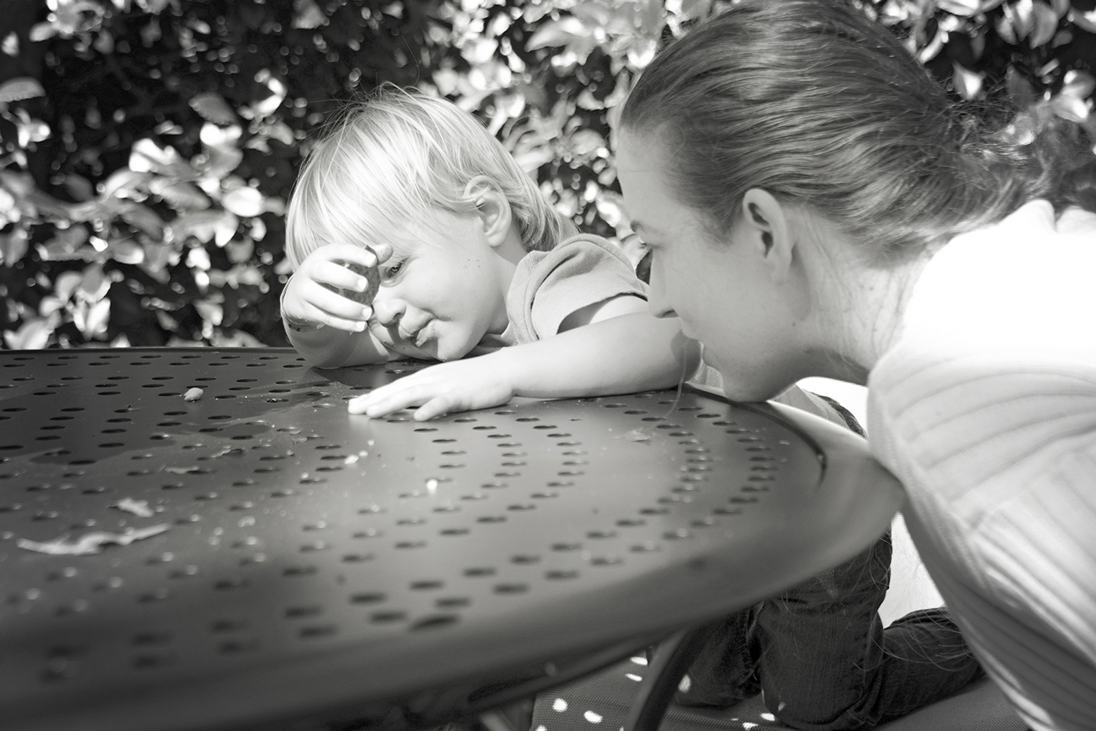 Woman and toddler