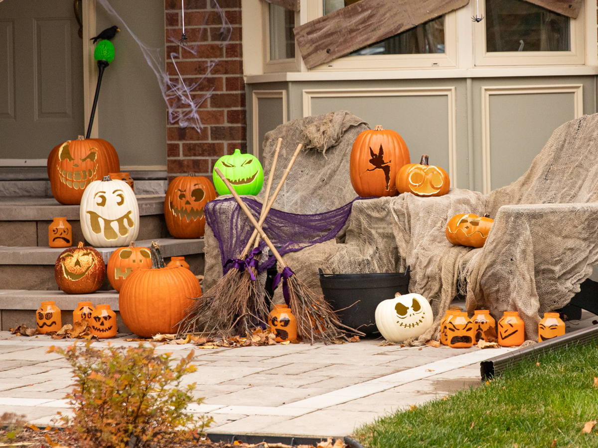 carved pumpkins