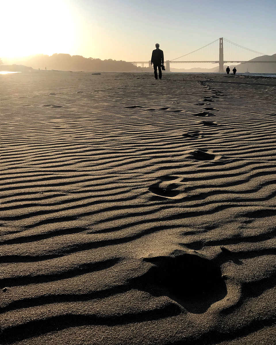 footprints in sand