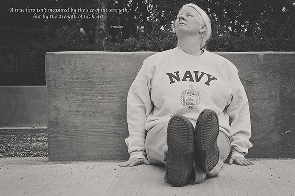 Person in Navy sweatshirt