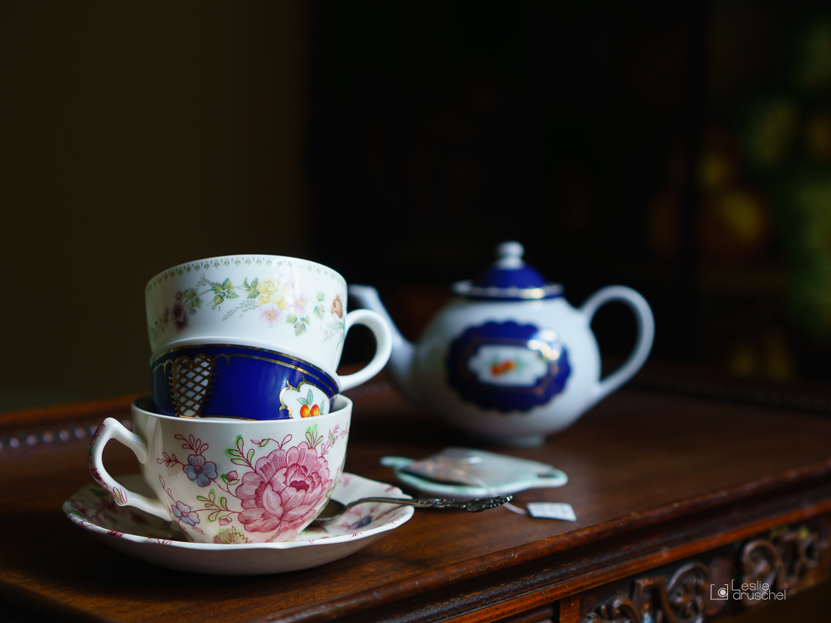 Stack of teacups. Teacups