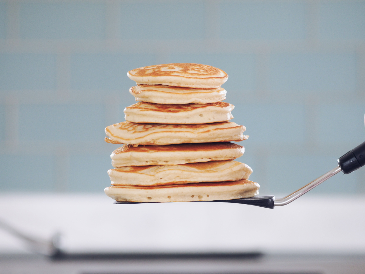 Slow Morning - stack of pancakes 