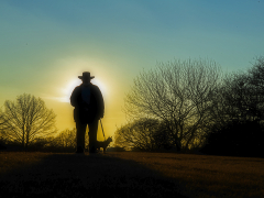 Man and Dog silhouette