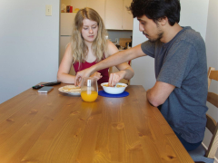Daily life photo - eating dinner together