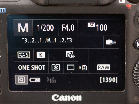 Back of a Canon 5D Mark IV Camera