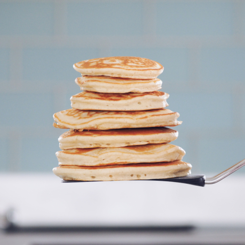 Slow Morning - stack of pancakes 