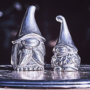 Tiny silver gnomes